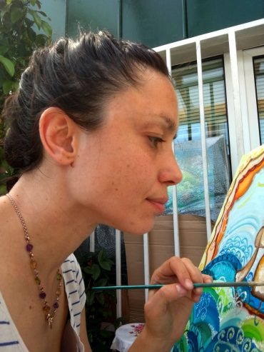 Of course I have been painting art works with “ships”! They are also my favorite theme!